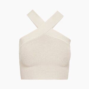 Babaton Sculpt Knit Criss Cross Cropped Tank - Brown